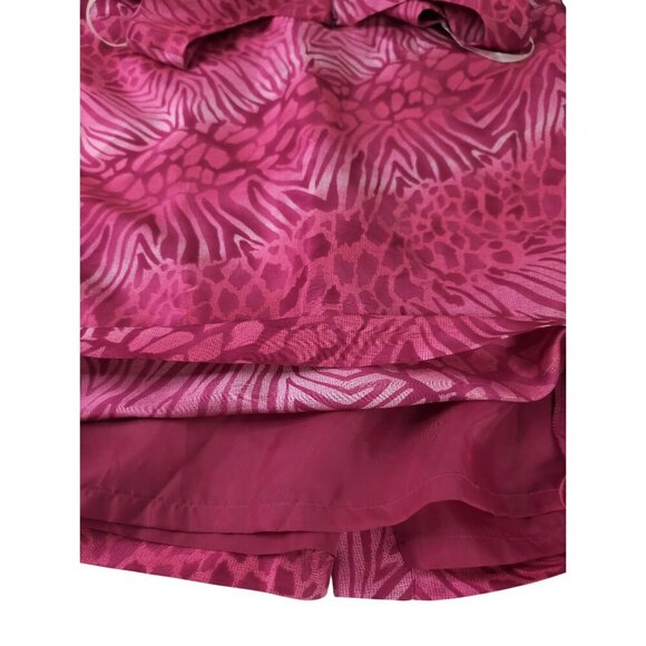 Robbie Bee Silk Shift Dress Womens‎ 14 Petite Pink Animal Print Sleeveless - Picture 7 of 10